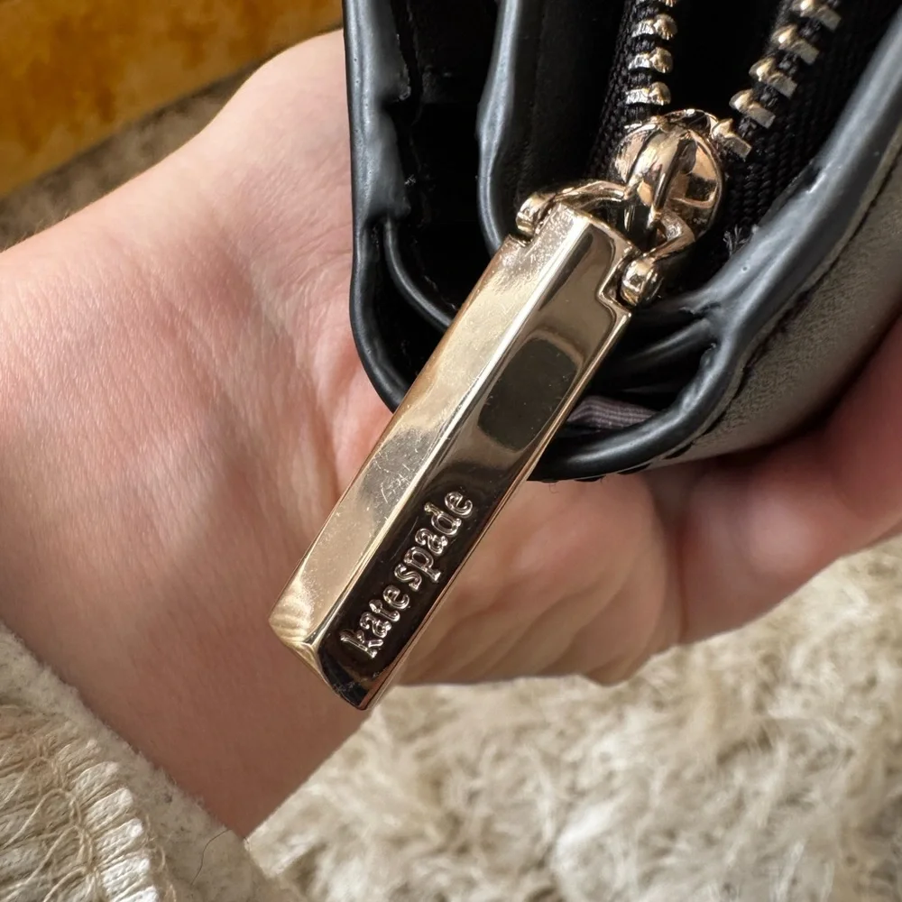 Kate Spade Pizza Wallet with Gem Design (Black) - Picture 7 of 9